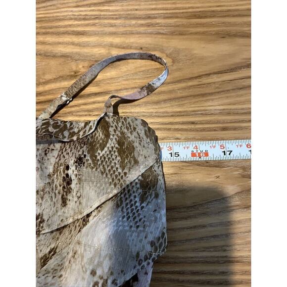 Express Maxi Dress Womens Medium Flowy Tiered‎ Animal Print Mesh Chiffon Boho - Picture 14 of 14